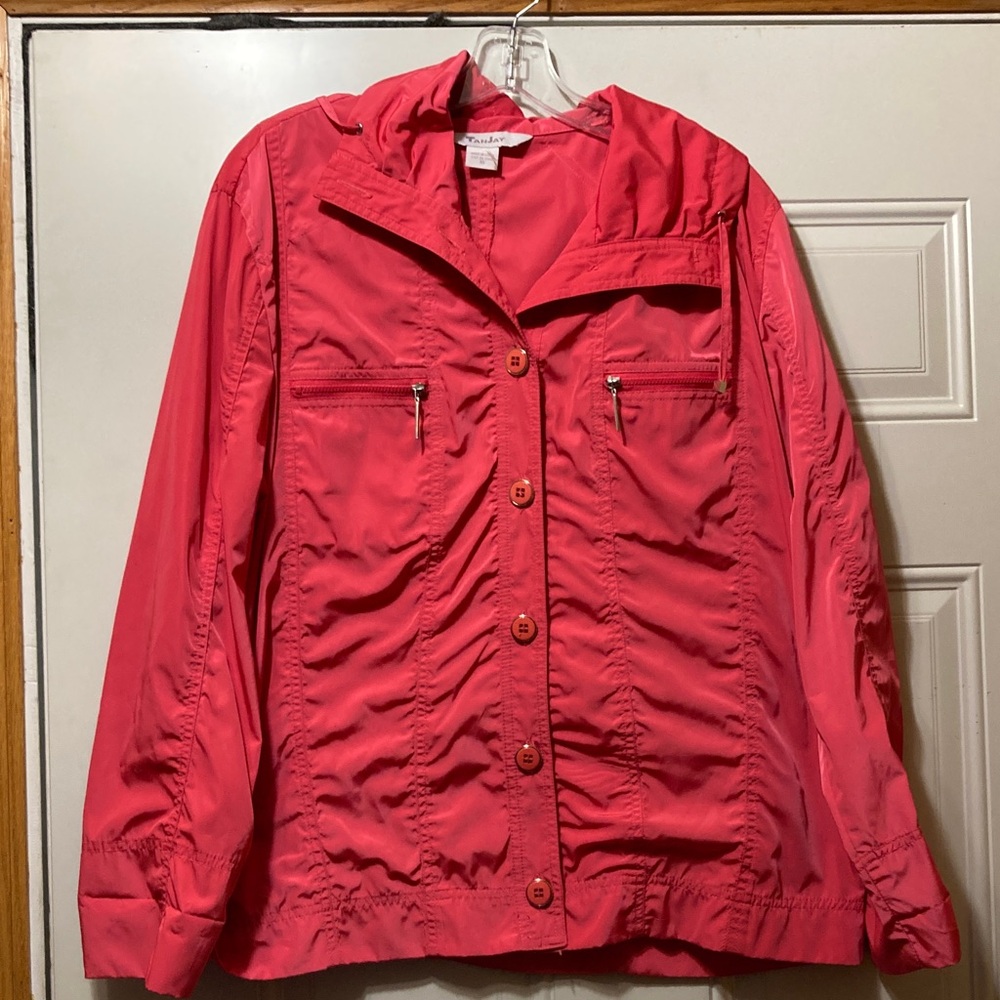 TanJay Women's Vibrant‎ Pink Utility Jacket 16